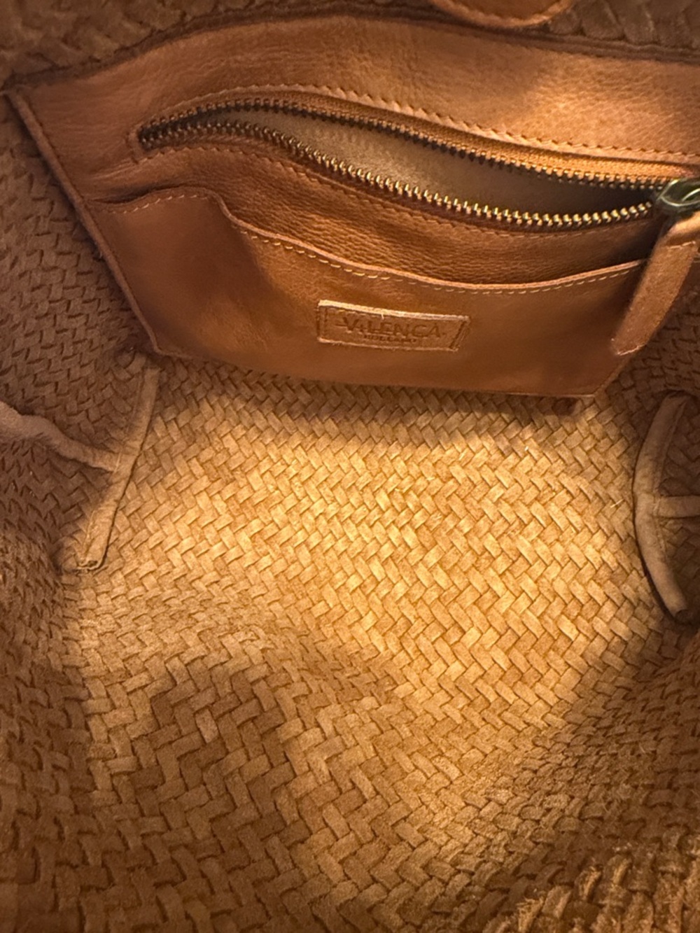 Vilenca Holland Woven leather Tote Bag in Brown - Picture 3 of 5